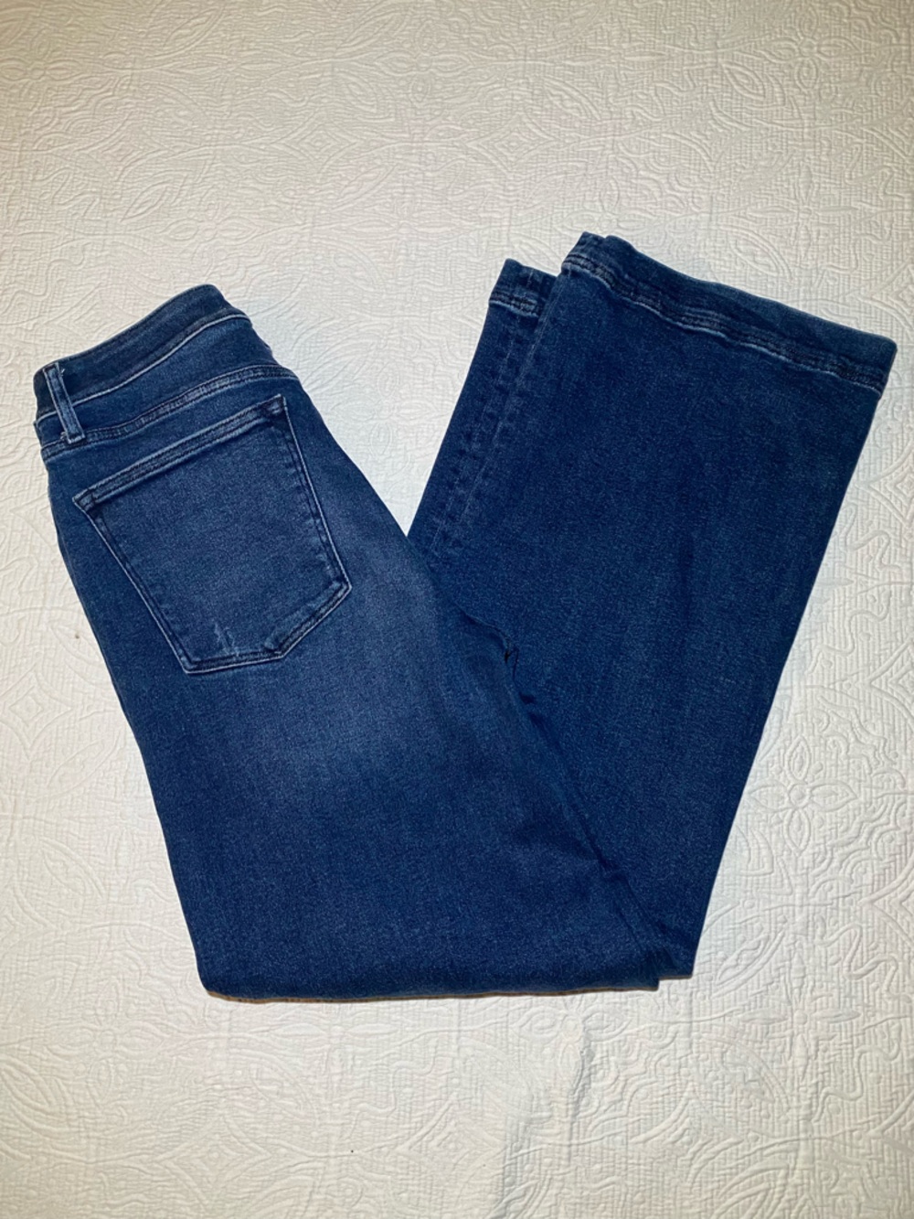 Warp + Weft Deep Indigo Wide Leg Jeans